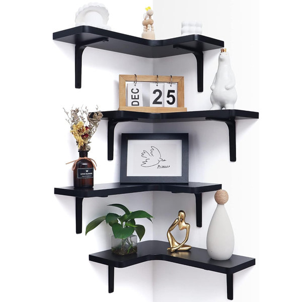 Latitude Run® Nsombi 4 Piece Accent Shelf,Corner Wall Shelves Wayfair